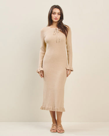 Ruffle knit dress