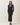 Tie neck sweater dress