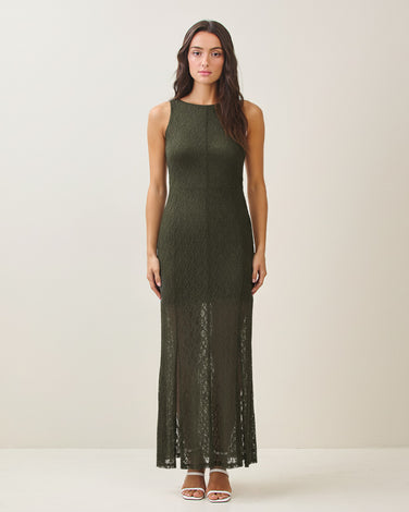 Textured mesh maxi dress