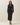 Denim trim knit dress
