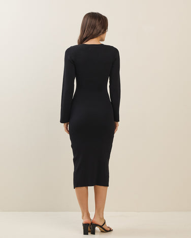 Semi sheer midi dress