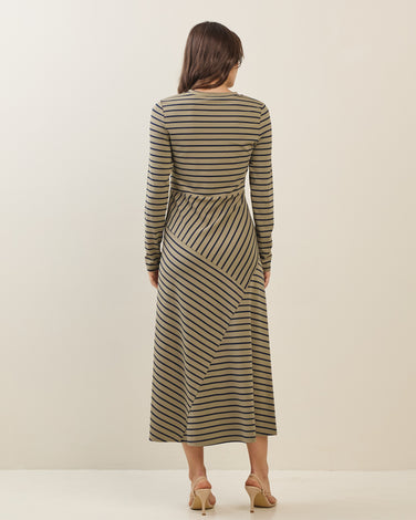 Striped jersey dress
