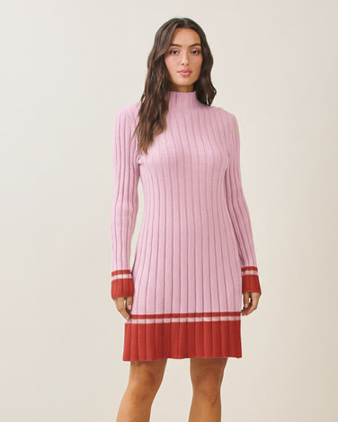 Two tone sweater dress