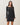 Metallic lettuce edge knit dress
