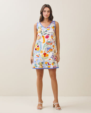 Picnic print mini dress
