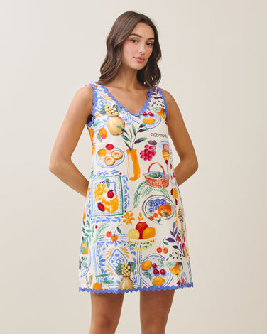 Picnic print mini dress