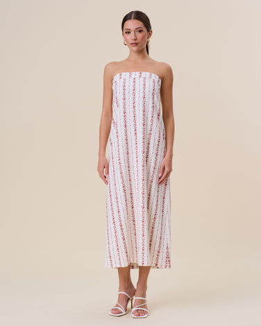 Floral tube maxi dress