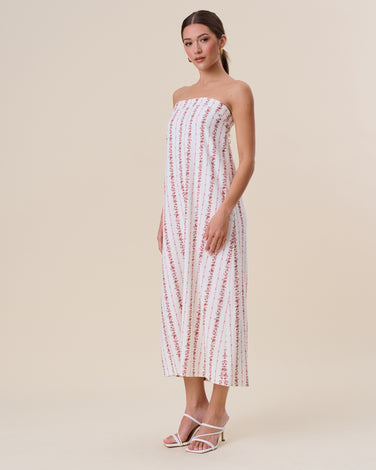 Floral tube maxi dress