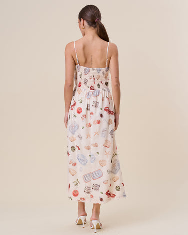 Summer table printed maxi dress