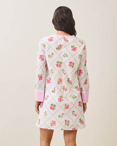 Colorblock floral printed mini dress