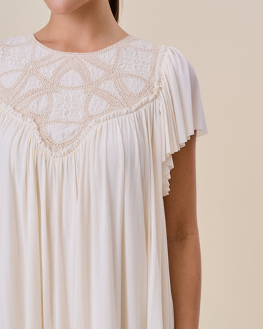 Embroidered mini dress