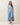 Asymmetric denim midi dress