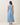 Asymmetric denim midi dress