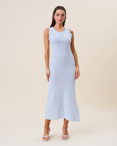 Starfish button knit maxi dress