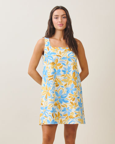 Sleeveless floral mini dress