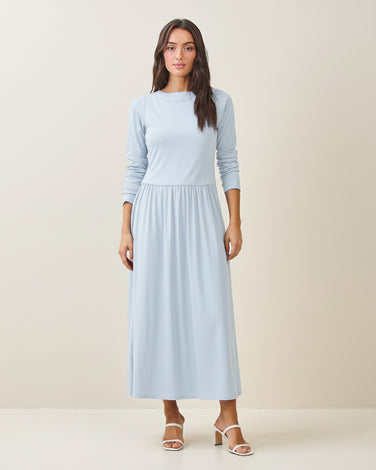 Open tie back maxi dress