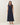 Sleeveless side ruched denim maxi dress