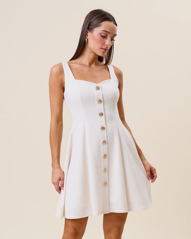 Sweetheart neck sleeveless mini dress