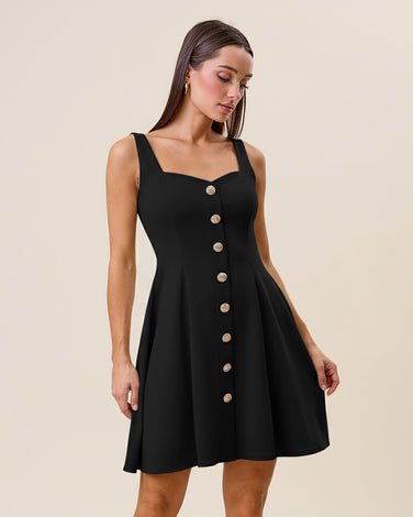 Sweetheart neck sleeveless mini dress