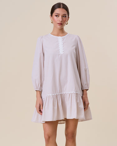 Scalloped babydoll dress