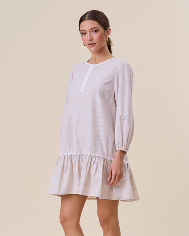 Scalloped babydoll dress