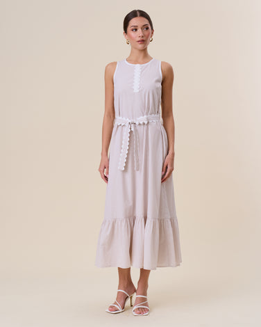 Scalloped maxi dress