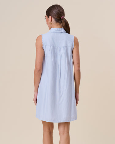 Sleeveless tie neck mini dress