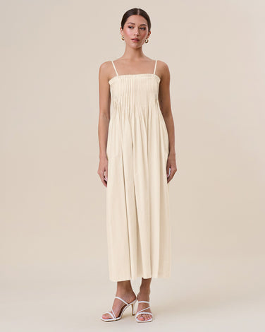 Pintuck cami maxi dress