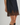 Lace trimmed denim mini dress