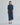 Asymmetrical tie waist denim midi dress