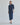 Asymmetrical tie waist denim midi dress