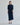 Asymmetrical tie waist denim midi dress