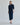 Asymmetrical tie waist denim midi dress