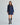 Denim button front mini dress