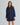 Denim button front mini dress