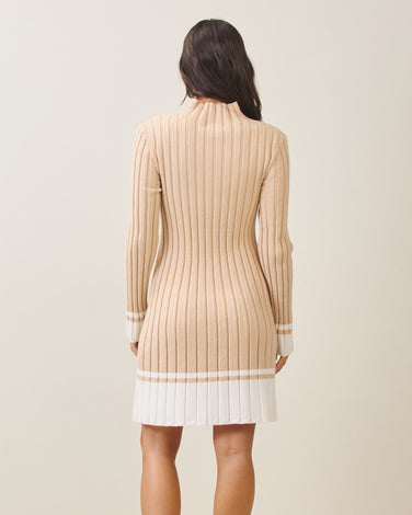 Two tone sweater dress
