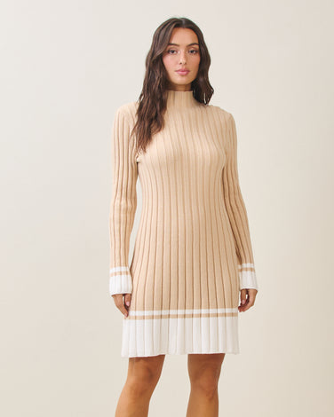 Two tone sweater dress
