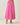 Belted A-line vegan suede skirt in Fuchsia