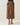 Vegan suede fringe pocket skirt