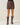 Leopard vegan suede mini skirt
