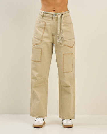 Contrast stitch pants