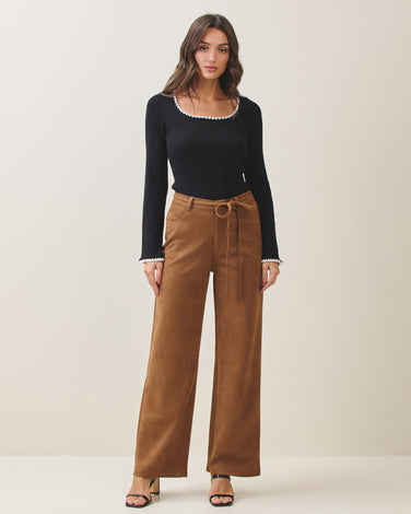 Vegan suede pants