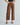 Suede barrel pants