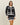 Colorblock cardigan & skirt set