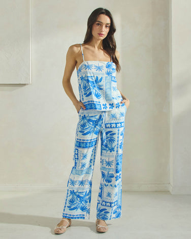 Tropical Printed Cami Top & Pants Set