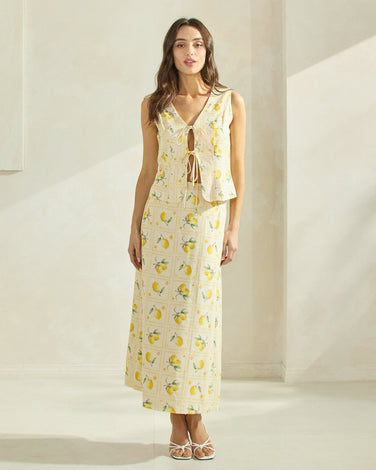 Lemon Top & Skirt Set
