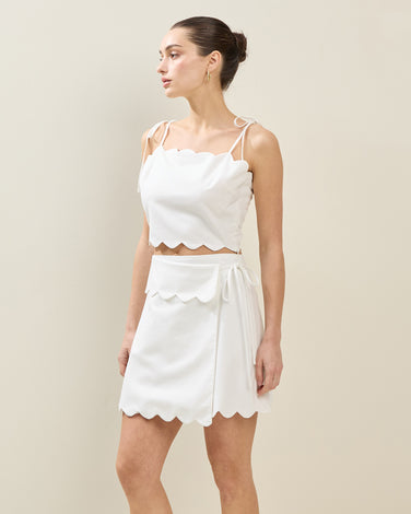 Scalloped Top & Skirt Set