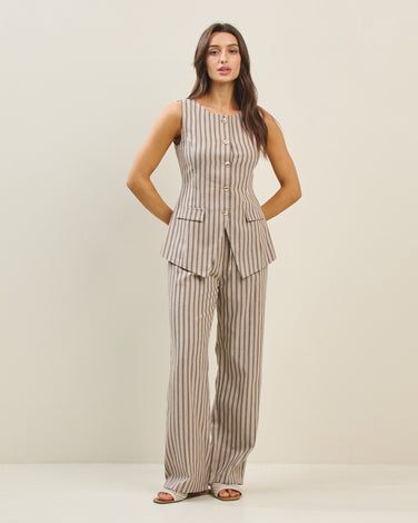 Striped vest & pants set