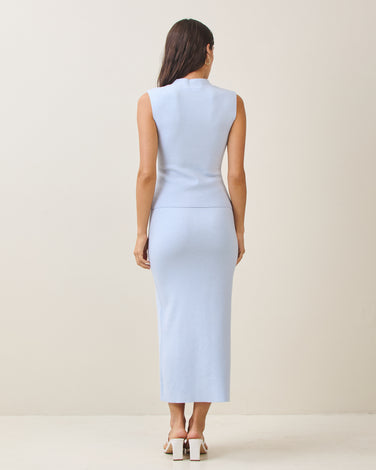 Pleated front top & skirt set