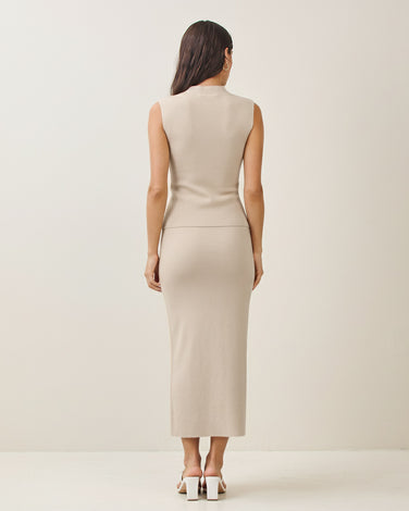 Pleated front top & skirt set